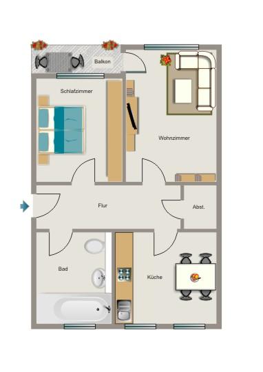 Bei VIVAWEST die Sonnenstrahlen auf dem eigenen Balkon genießen. 3.5 zimmer