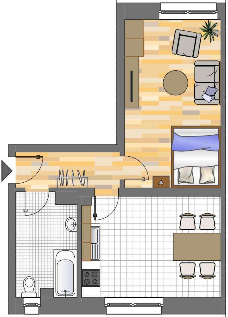 Wohnung zum Mieten in Dortmund 152,69 € 39.6 m² 1 zimmer