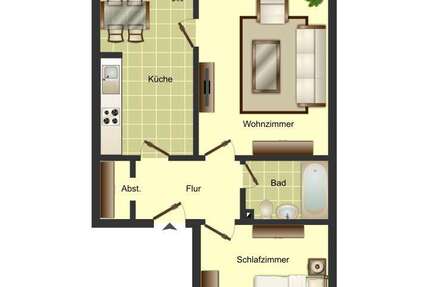 Wohnung zum Mieten in Bergkamen 429 € 54.4 m² 2 zimmer