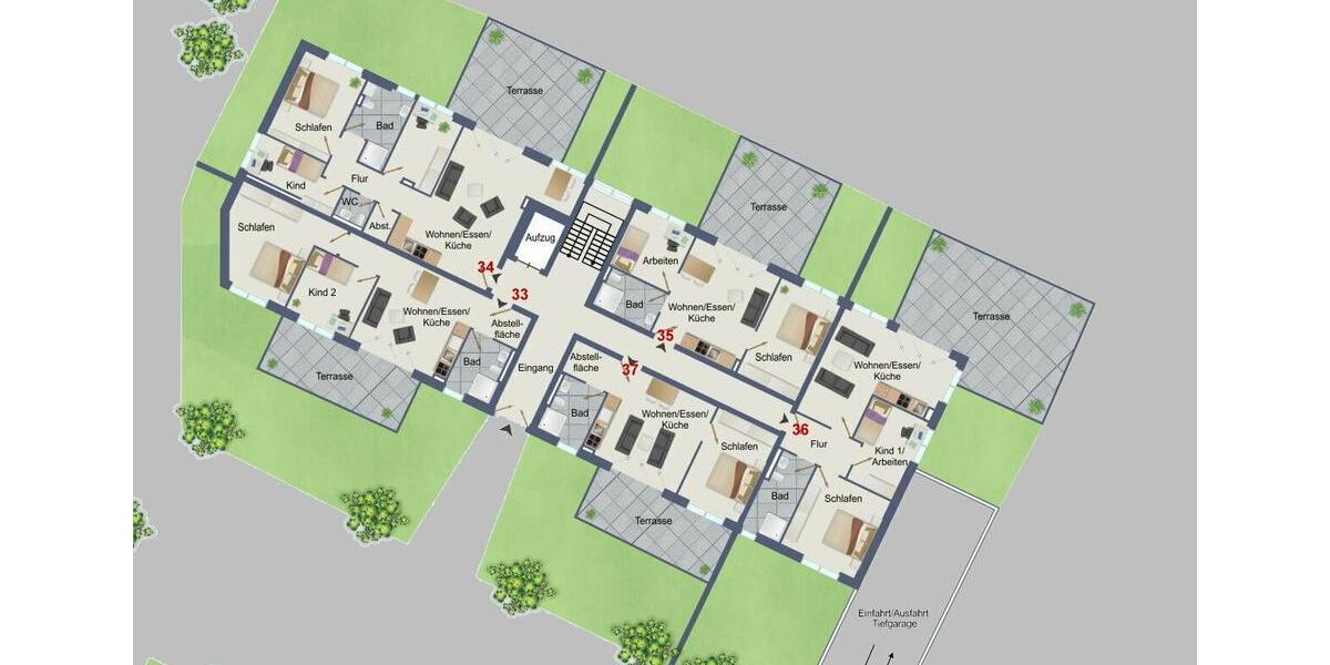 +++ NEUBAUPROJEKT IN KAMEN-METHLER KAISERAU-CARREE - +++ Wohnung 33 3 zimmer
