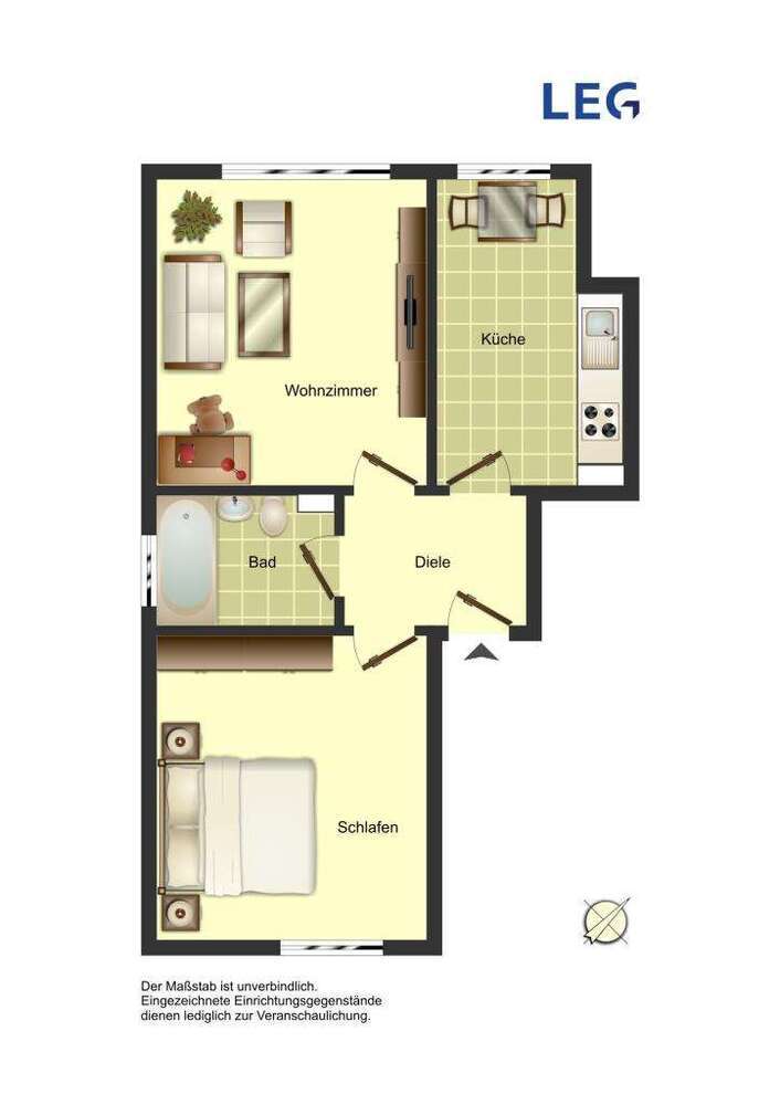 Wohnung zum Mieten in Bergkamen 449 € 58 m²