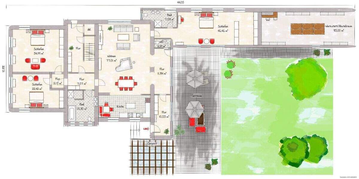 **Erdgeschosswohnung der Extraklasse mit Garten** 4 zimmer