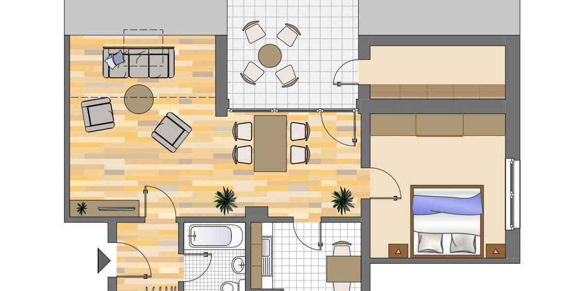 Dachgeschoßwohnung Dortmund Eving - 2 Zimmer, 63 m&sup2;, 378&euro; | Angebot:24941213