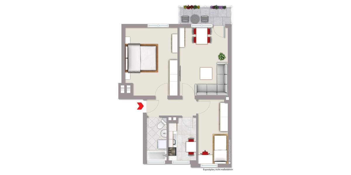 Etagenwohnung Ahlen Innenstadt - 3 Zimmer, 52 m&sup2;, 72.000&euro; | Angebot:25043453