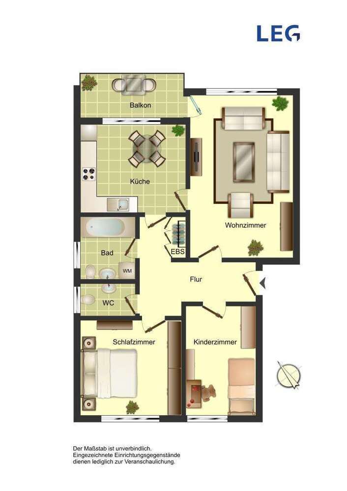 Wohnung zum Mieten in Unna 388,57 € 74.42 m²