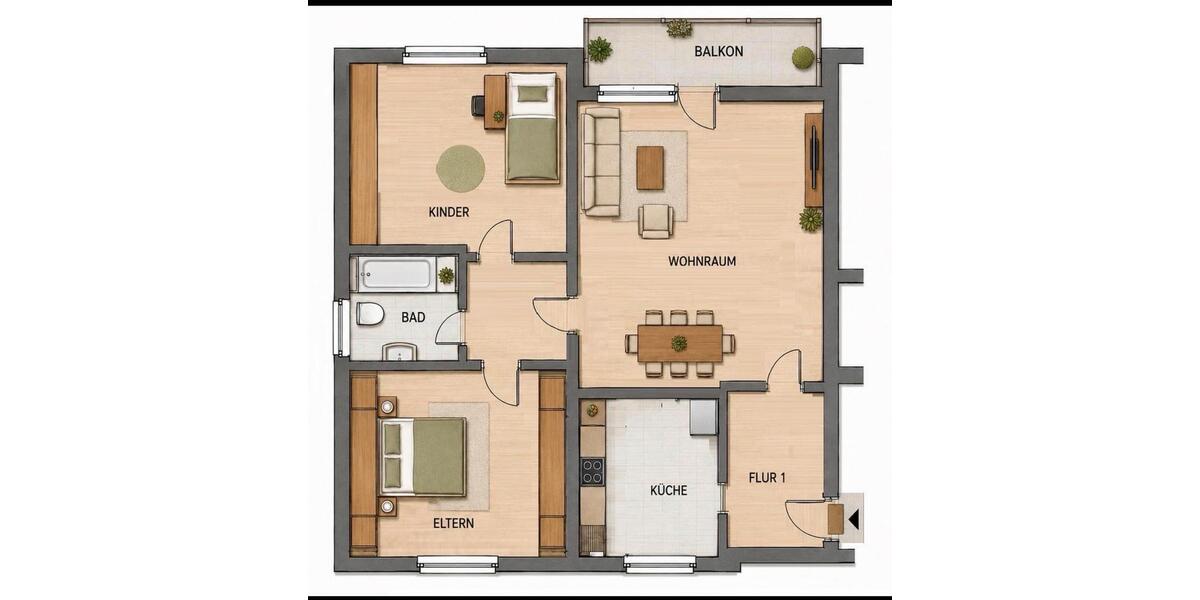 Etagenwohnung Unna - 3 Zimmer, 66 m&sup2;, 154.000&euro; | Angebot:27269756
