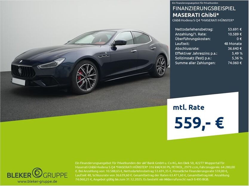 Maserati Ghibli 23.500 km 64.280 € Münster - Amelsbüren 48163
