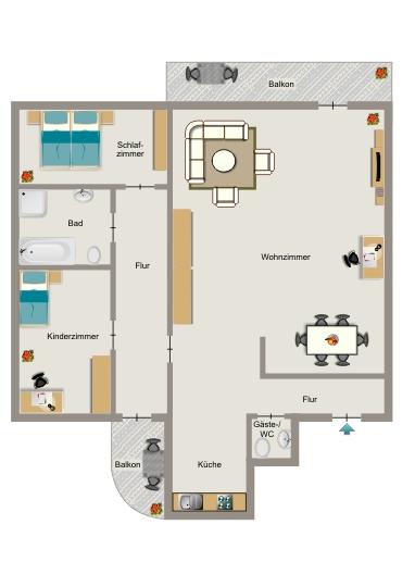 Wenn es einmal zu eng wird, haben wir die passende Wohnung. 3 zimmer