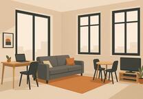 Modern, möbliert & klimatisiert – 1-Zimmer-Apartment