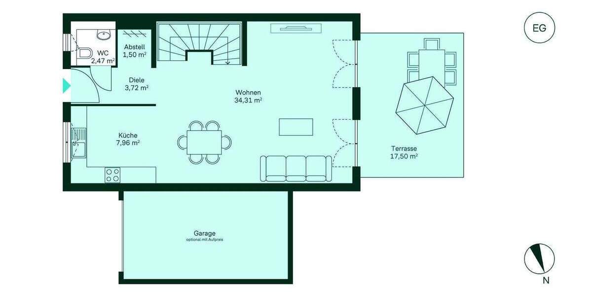 Familienfreundliche Doppelhaushälfte inklusive Einbauküche, Keller und ausgebautem Dachstudio 4 zimmer