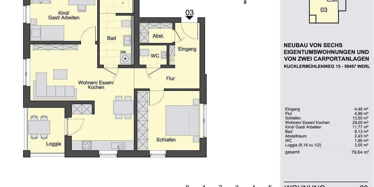 Etagenwohnung Werl - 3 Zimmer, 79 m&sup2;, 322.400&euro; | Angebot:25209916