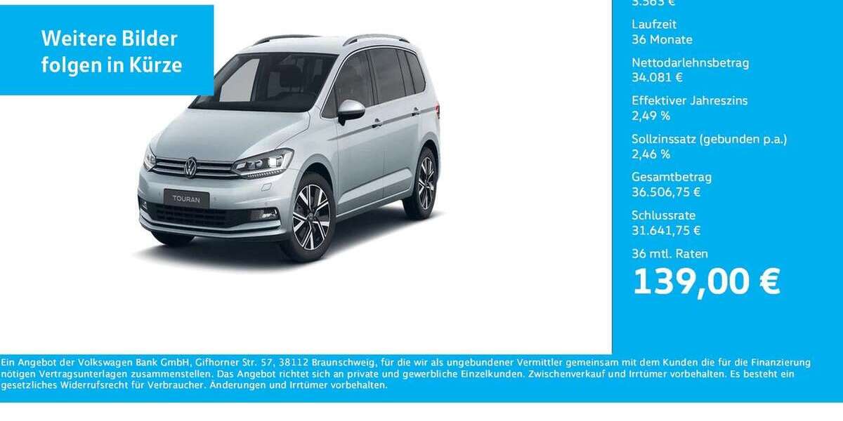 VW Touran 4.919 km 37.644 &euro; Unna 59423