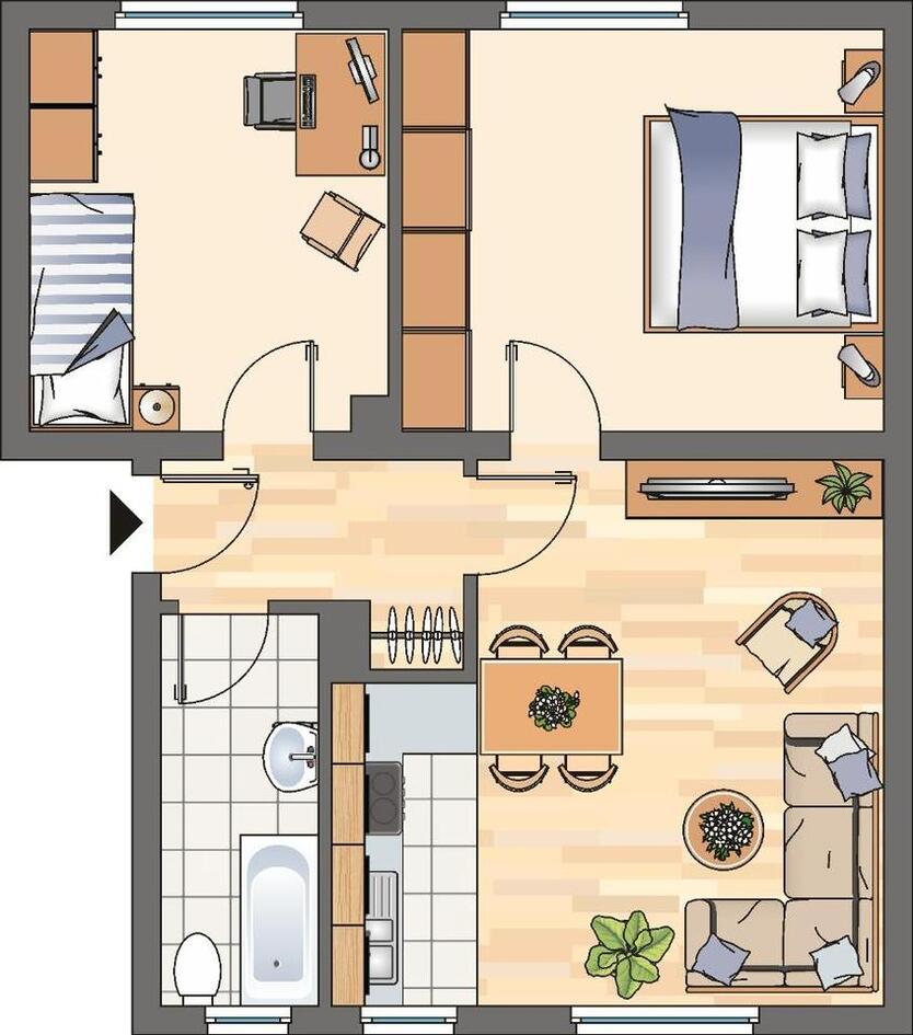 Demnächst frei! 2-Zimmer-Wohnung in Arnsberg Alt-Arnsberg zimmer