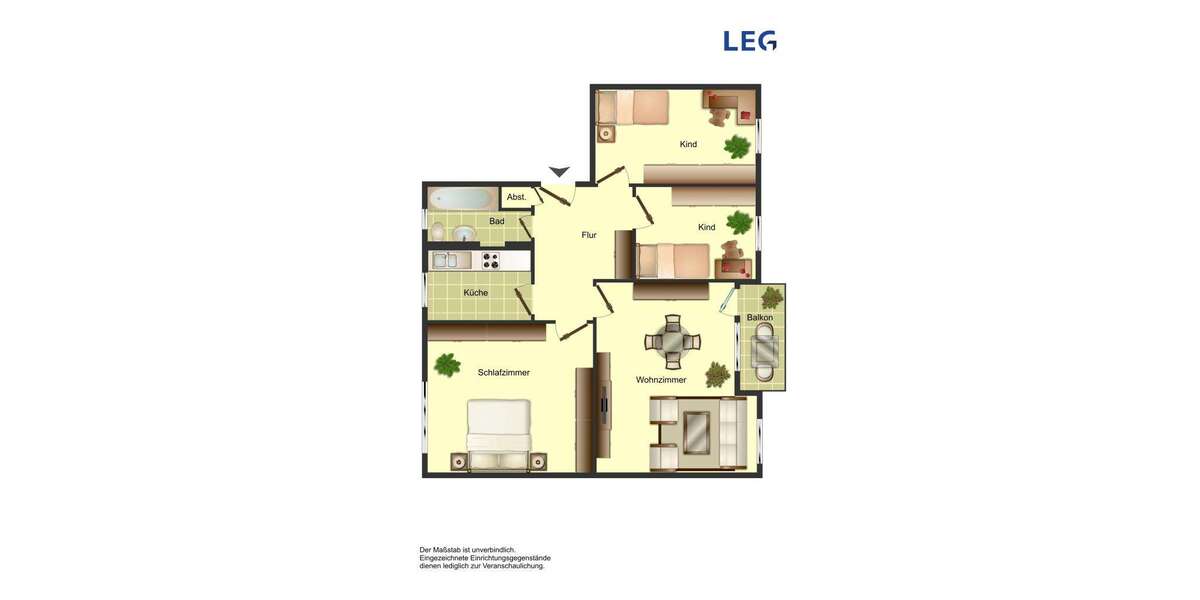 Etagenwohnung Unna - 4.5 Zimmer, 70 m&sup2;, 519&euro; | Angebot:26890008