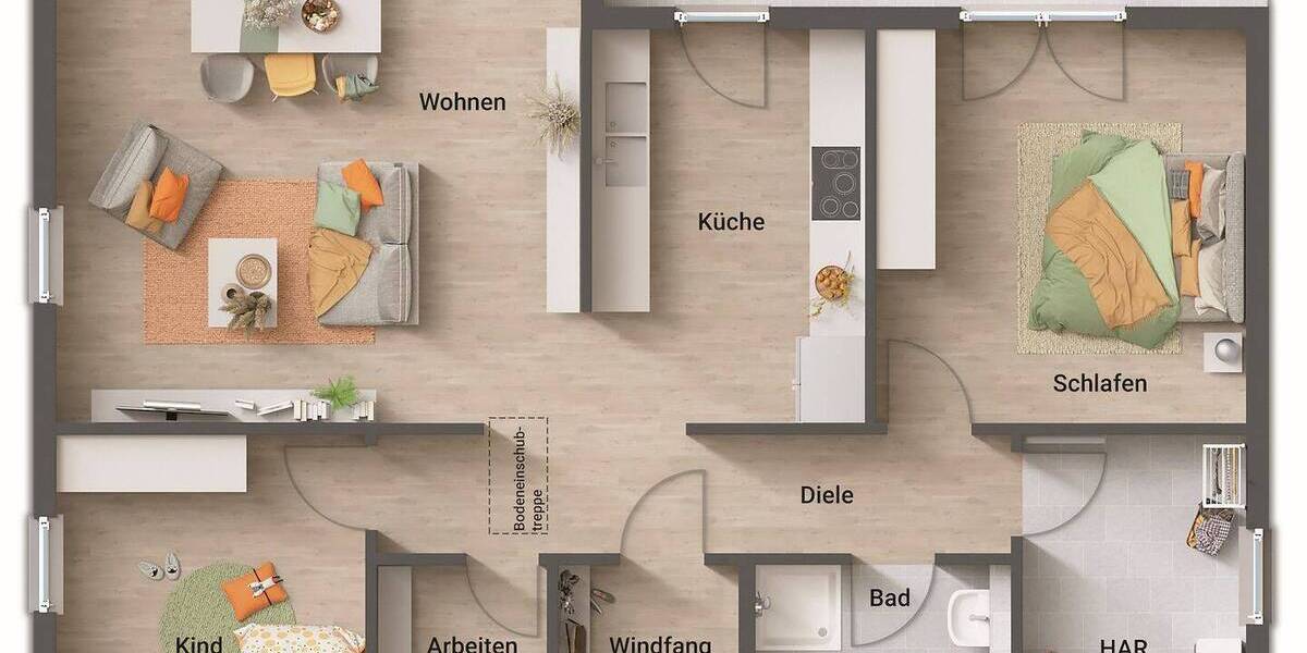 Bungalow Echthausen Wickede - 4 Zimmer, 108 m&sup2;, 372.680&euro; | Angebot:26188554