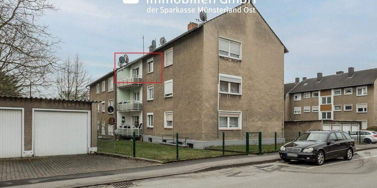 Etagenwohnung Ahlen Innenstadt - 3 Zimmer, 52 m&sup2;, 72.000&euro; | Angebot:25043453