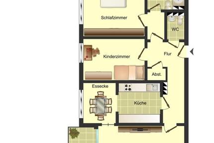Wohnung Bergkamen - 3.5 Zimmer, 80 m&sup2;, 416&euro; | Angebot:26677431