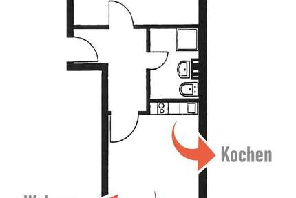 Wohnung zum Mieten in Hamm 420 € 36 m² 2 zimmer