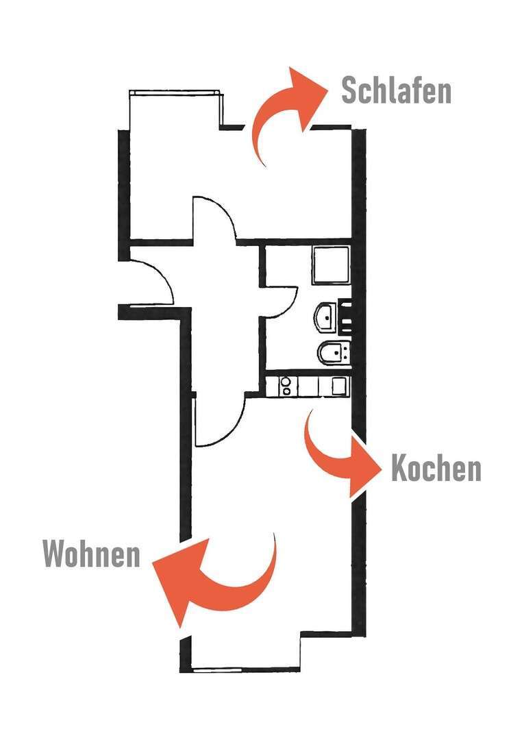 Wohnung zum Mieten in Hamm 420 € 36 m² 2 zimmer