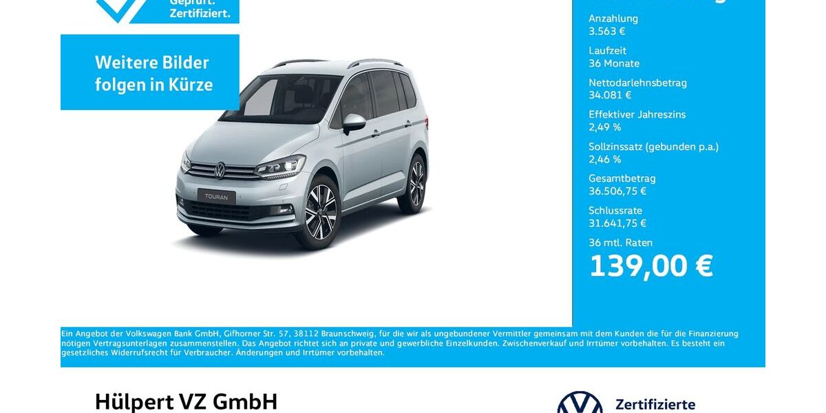 VW Touran 4.919 km 37.644 &euro; Unna 59423