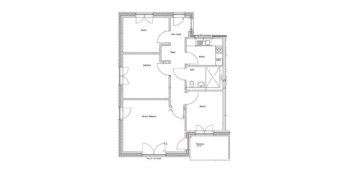 eine Wohnung ab dem 01.01.2026 zu vermieten 4 zimmer