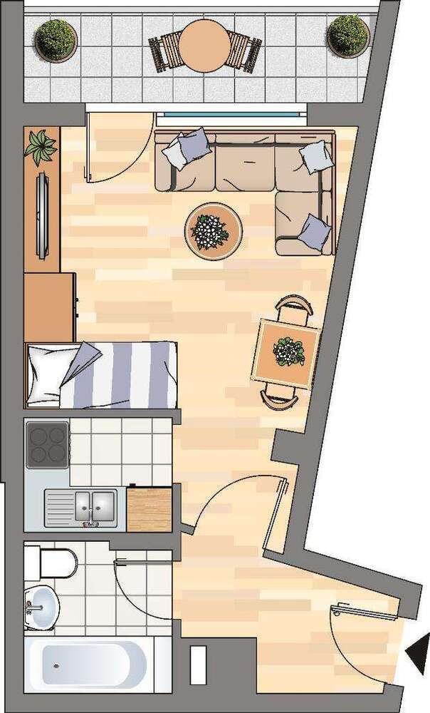 Wohnung zum Mieten in Dortmund 304 € 30 m²