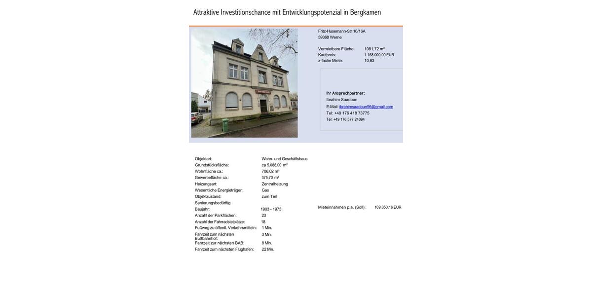 Attraktive Investitionschance Bergkamen 23 zimmer