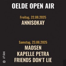 Oelde Open Air 2025 - mit dabei: MADSEN und KAPELLE PETRA Oelde