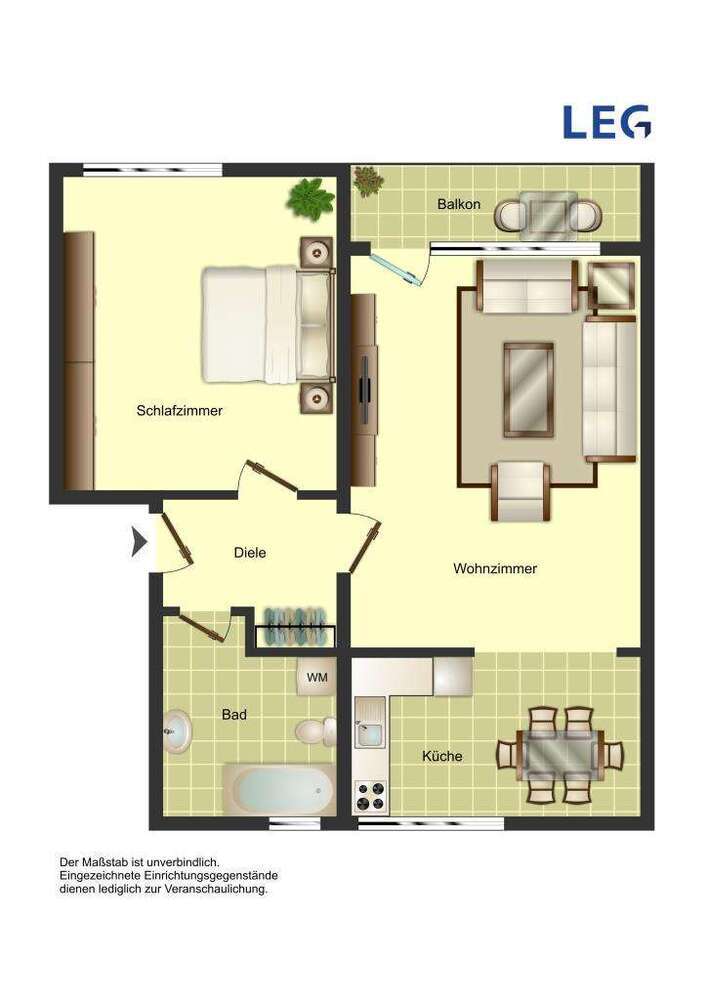 Wohnung zum Mieten in Bergkamen 419 € 52.3 m²
