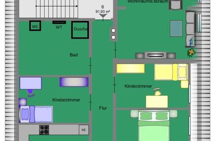 Große 4-Zimmer DG Wohnung in Top-Lage von Bockum-Hövel 92m²