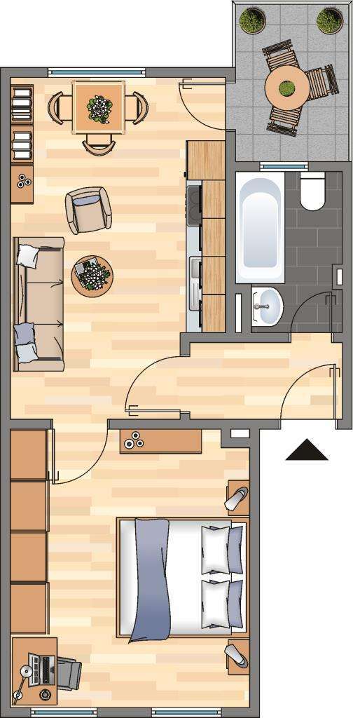 Wohnung zum Mieten in Dortmund 339 € 35.09 m² 1 zimmer