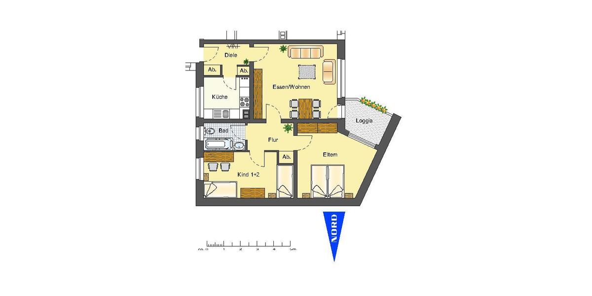 Etagenwohnung Arnsberg Rusch - 3 Zimmer, 76 m&sup2;, 559&euro; | Angebot:26290037