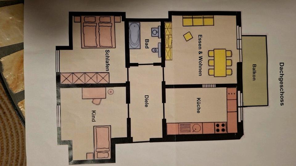 Dachgeschoßwohnung Hamm Daberg - 4 Zimmer, 67 m&sup2;, 103.500&euro; | Angebot:27248466