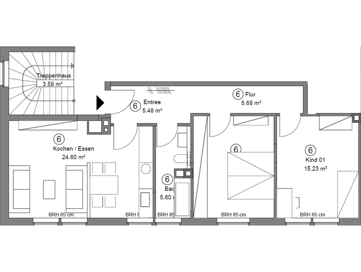 Schöne 2,5-Zimmer-Wohnung in frisch saniertem Mehrfamilienhaus in zentraler Lage in HammHerringen - Etagenwohnung Hamm Herringen | Angebot:17940581