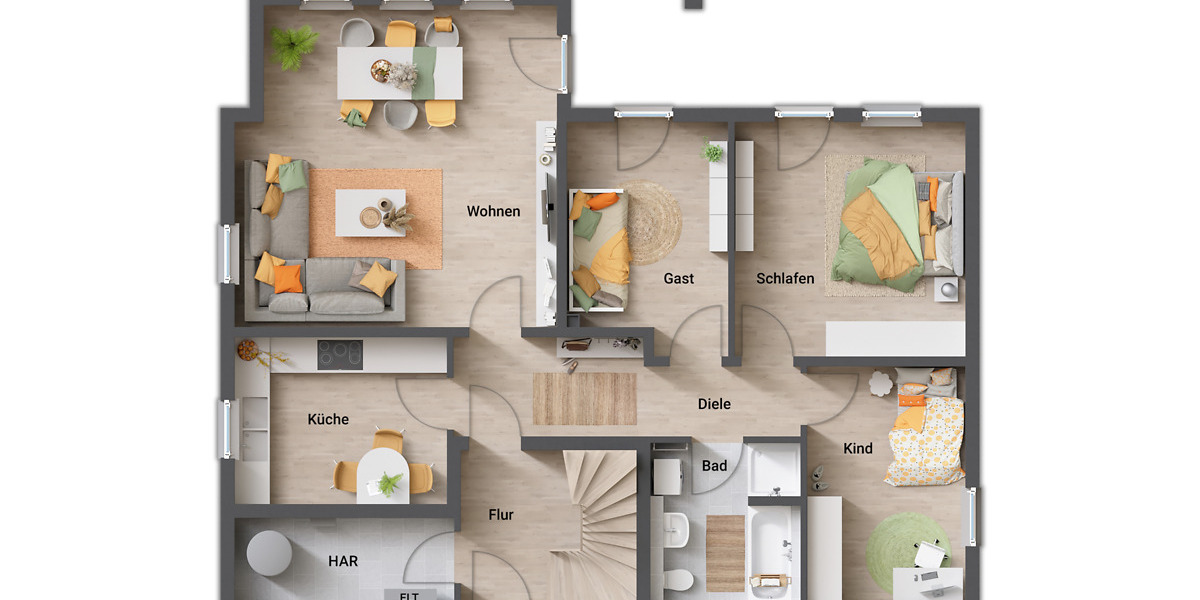 Mehrfamilienhaus, Wohnhaus Bönen Bramey-Lenningsen - 8 Zimmer, 192 m&sup2;, 584.890&euro; | Angebot:23952155