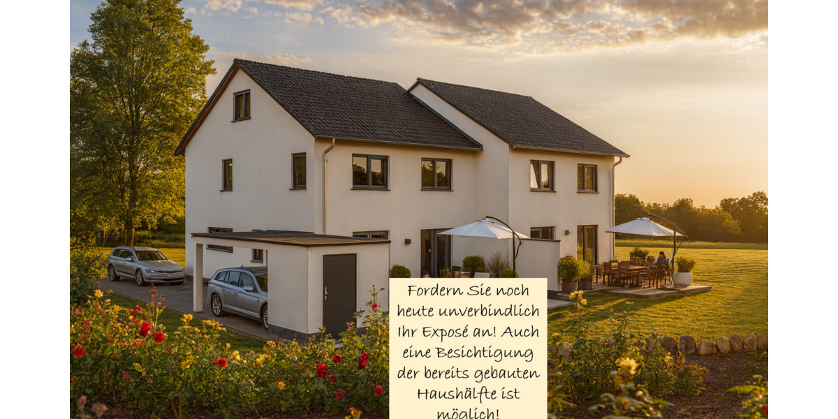 NEUBAU-Doppelhaushälfte * Provisionsfrei * Sofortiger Baubeginn möglich 4 zimmer