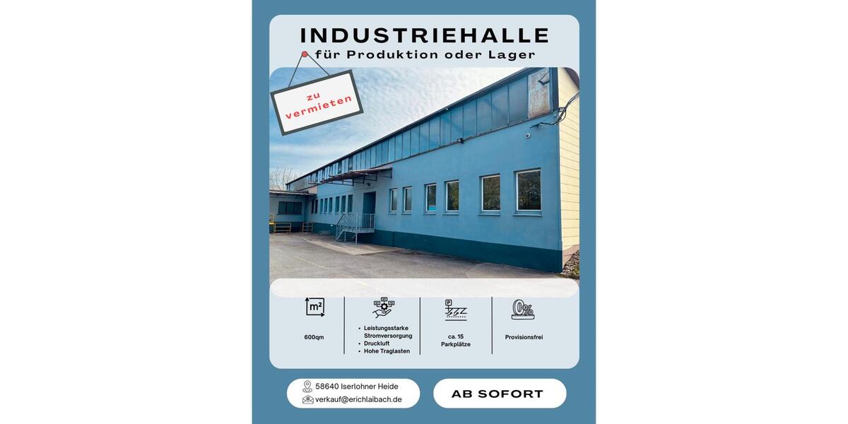 Gewerbeobjekt Menden (Sauerland) Bösperde - 2.280&euro; | Angebot:25589468