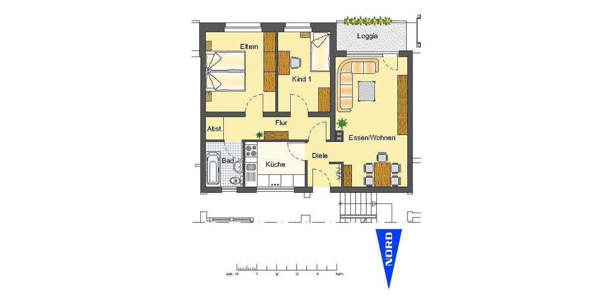 Etagenwohnung Arnsberg Neheim - 3 Zimmer, 70 m&sup2;, 519&euro; | Angebot:26306610