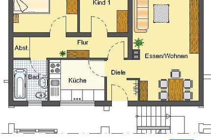 Wohnung Arnsberg Neheim - 3 Zimmer, 70 m&sup2;, 519&euro; | Angebot:26306610
