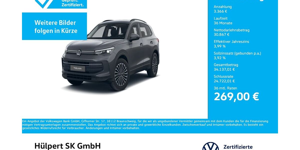 VW Tiguan 13.451 km 34.222 &euro; Bergkamen 59192