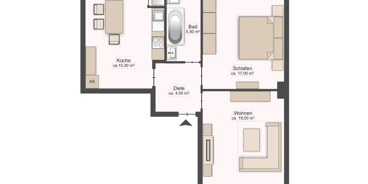 Kapitalanlage in LünenBrambauer: Stilvoll vermietete 2,5-Zimmer-Wohnung mit attraktiver Rendite! 2.5 zimmer