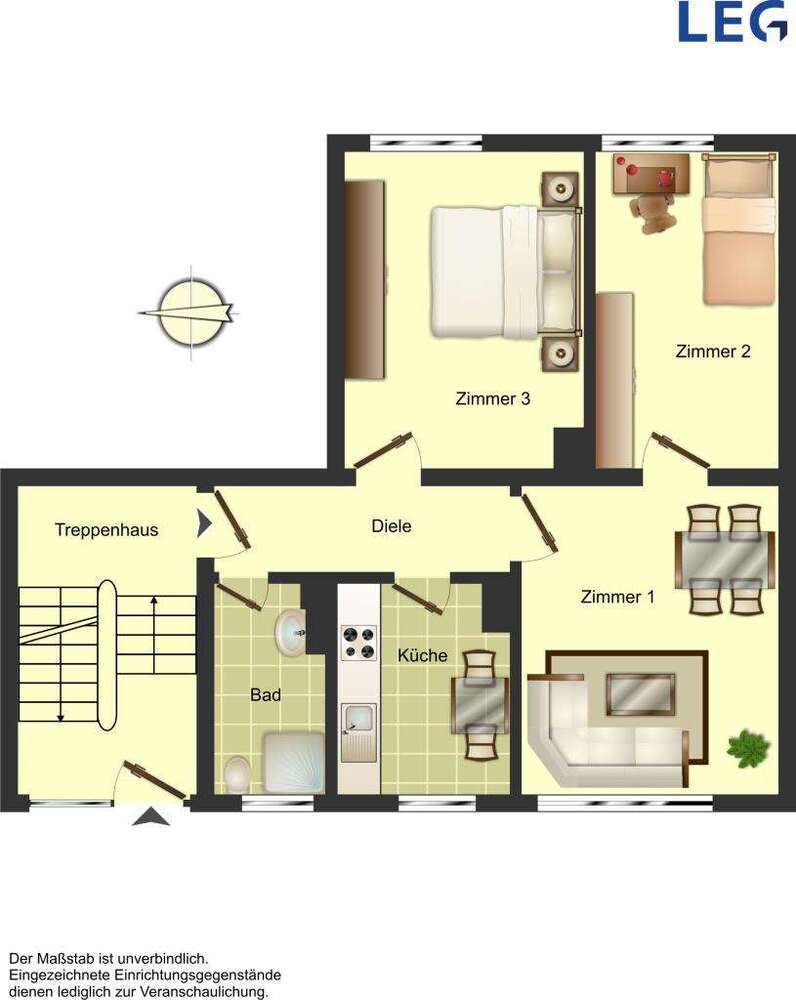 Wohnung zum Mieten in Bergkamen 419 € 52 m²
