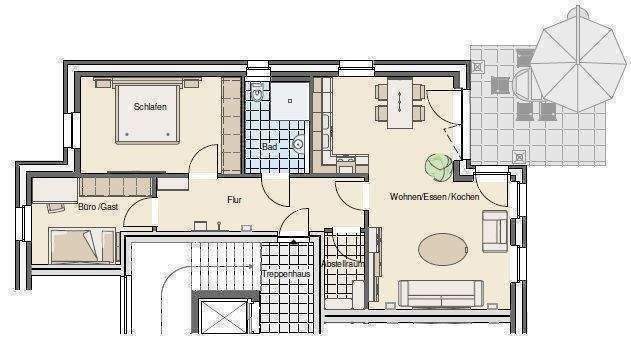 Etagenwohnung Welver Meyerich - 3 Zimmer, 80 m&sup2;, 307.500&euro; | Angebot:25279098