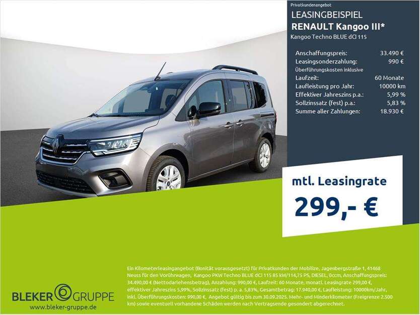 Renault Kangoo 5.000 km 34.490 € Münster 48163