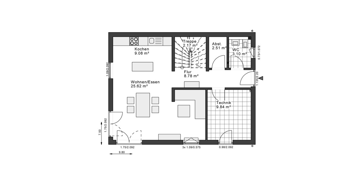 Einfamilienhaus Lünen - 3 Zimmer, 120 m&sup2;, 1.580&euro; | Angebot:26396044