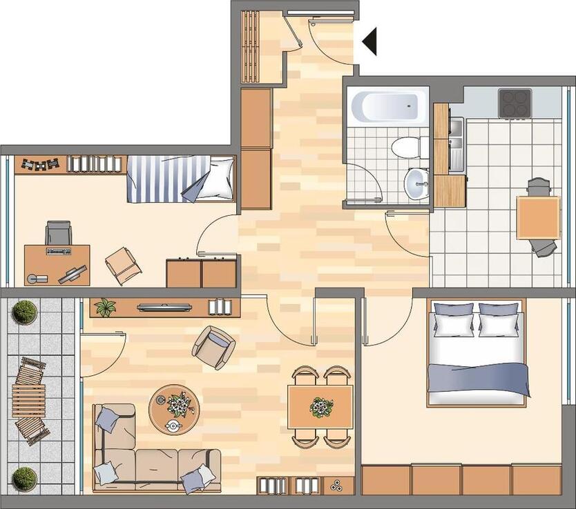 Demnächst frei! 3-Zimmer-Wohnung in Dortmund Hörde (WBS für 3P erforderlich!) zimmer