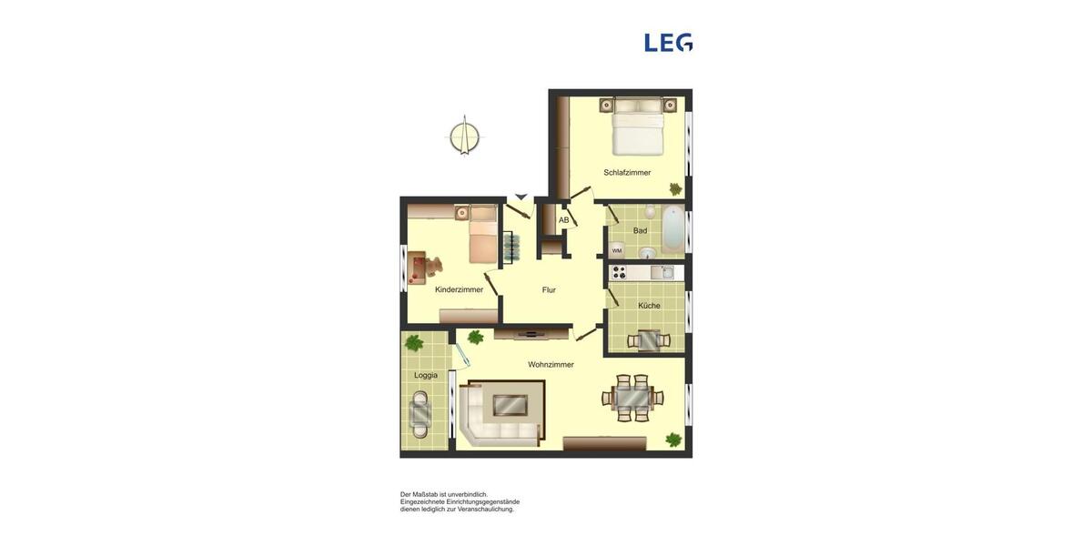 Etagenwohnung Bergkamen - 3 Zimmer, 72 m&sup2;, 499&euro; | Angebot:26194348