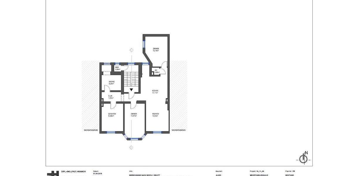 Etagenwohnung Dortmund Innenstadt Nord - 4 Zimmer, 89 m&sup2;, 830&euro; | Angebot:24583552