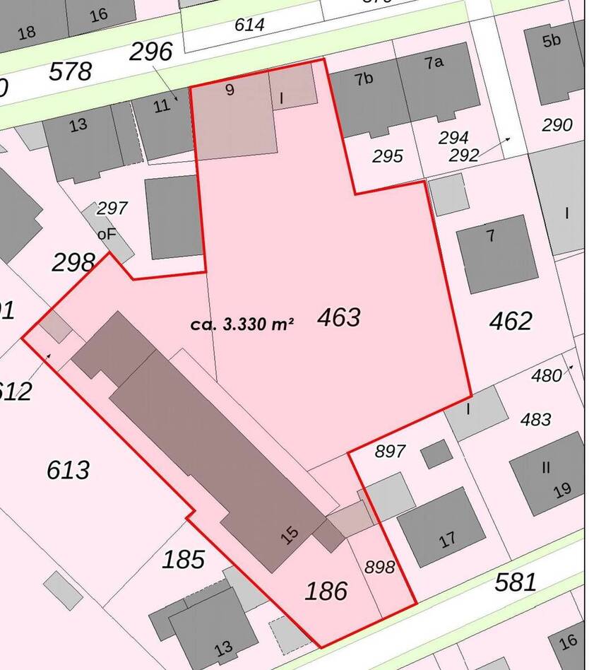 Baugrundstück 3.330 m² in Lünen Süd mit eingeschossigem Altbestand und Erschließung von 2 StraßenSeiten! zimmer