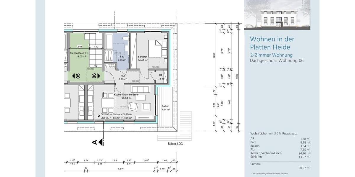 Etagenwohnung Menden (Sauerland) Bösperde - 3 Zimmer, 80 m&sup2;, 296.650&euro; | Angebot:26889474